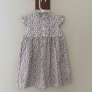 Little English Birdie Dress - Cherry Hearts
